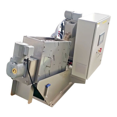 Máy ép bùn xử lý nước thải trục vít Máy khử nước bùn 1t / H