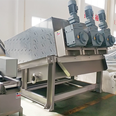 Máy khử nước bùn Máy ép trục vít nhiều tấm để xử lý bùn hoạt tính